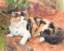 calico-cat-in-garden-watercolor-painting-theuer-mike-theuer.jpg