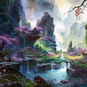 14350-chinese-town-in-the-mountains-1920x1200-fantasy-wallpaper