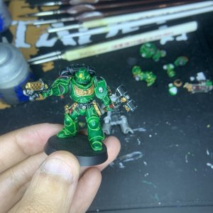 Mini 9: Primaris Intercessor Sergeant: Salamander Chapter: Second Company