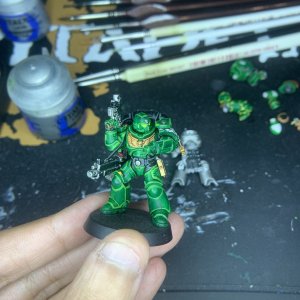 Mini 11: Primaris Intercessor Sergeant: Salamander Chapter: Second Company