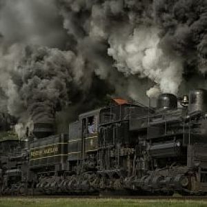 Logging Locos Under Steam