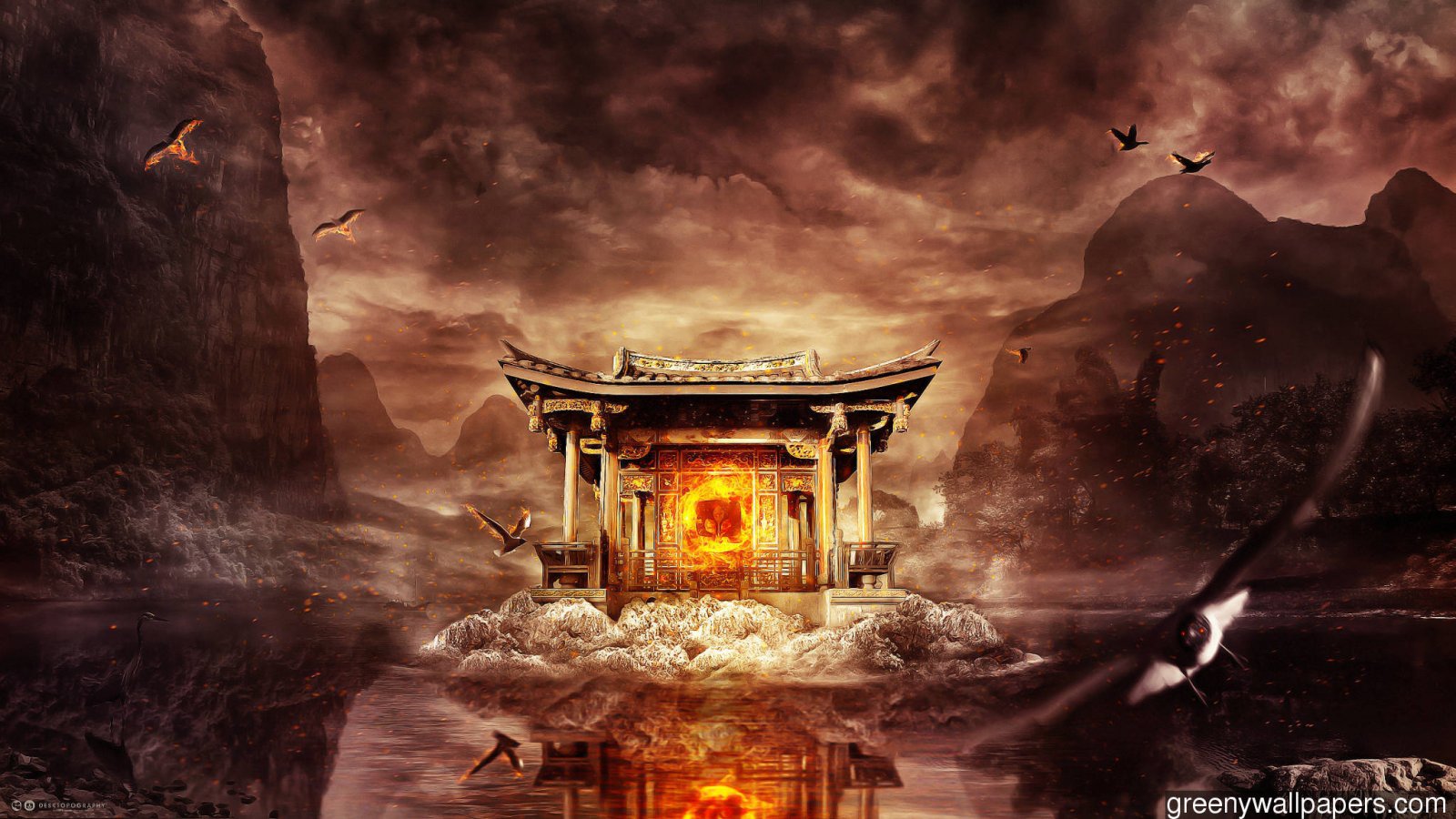 Chinese temple wallpaper - Fantasy wallpapers - #22301