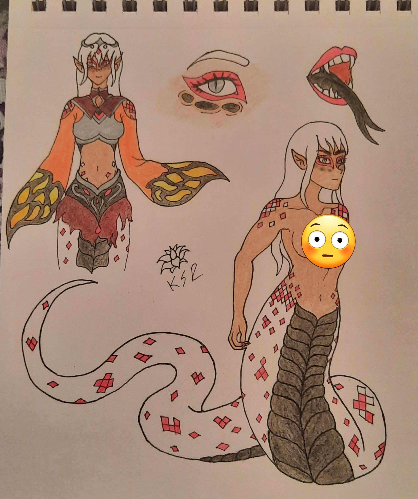 Albino snake woman