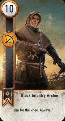 Black Infantry Archer (Gwent Card)