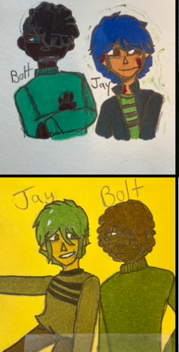 Bolt and Jay colored