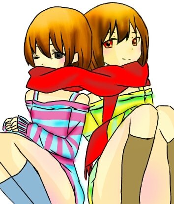 Chara and Frisk - Two In One Scarf