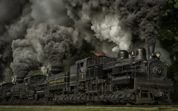 Logging Locos Under Steam