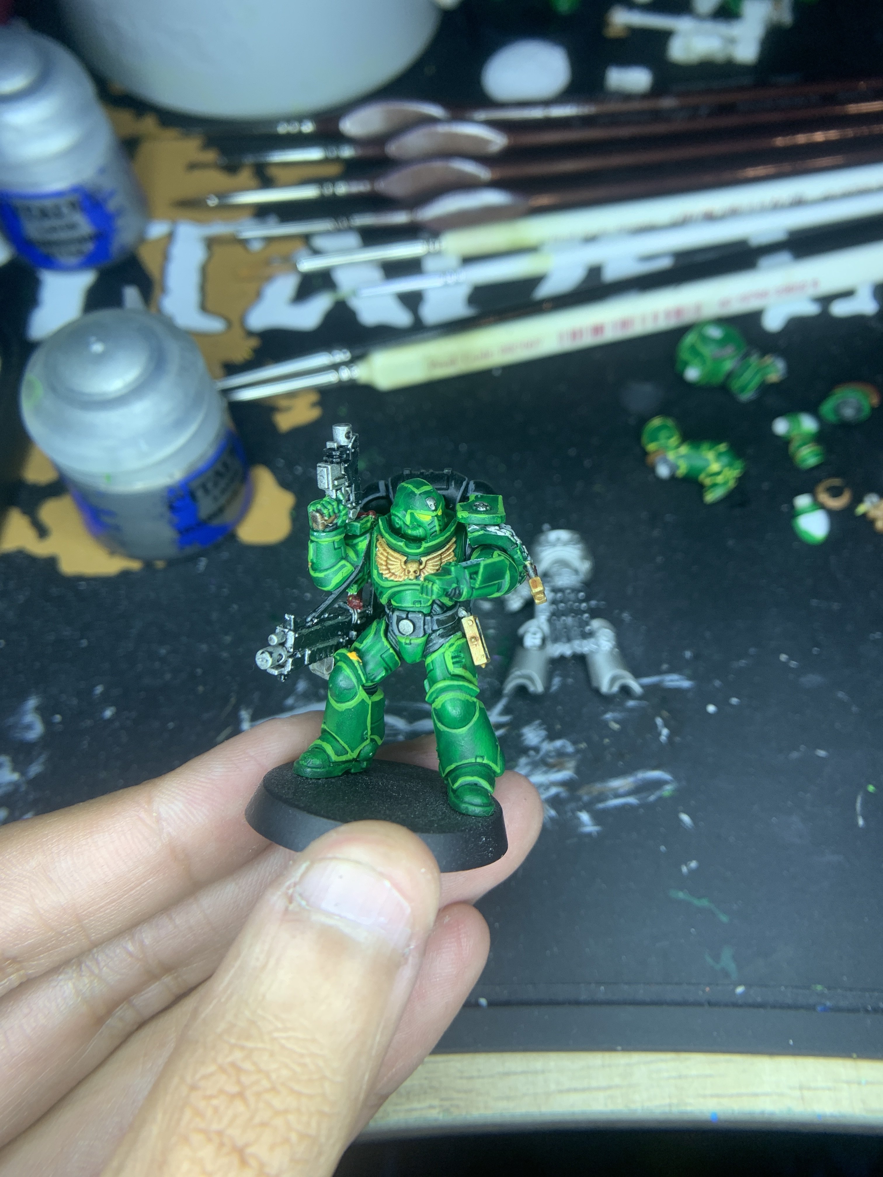 Mini 11: Primaris Intercessor Sergeant: Salamander Chapter: Second Company