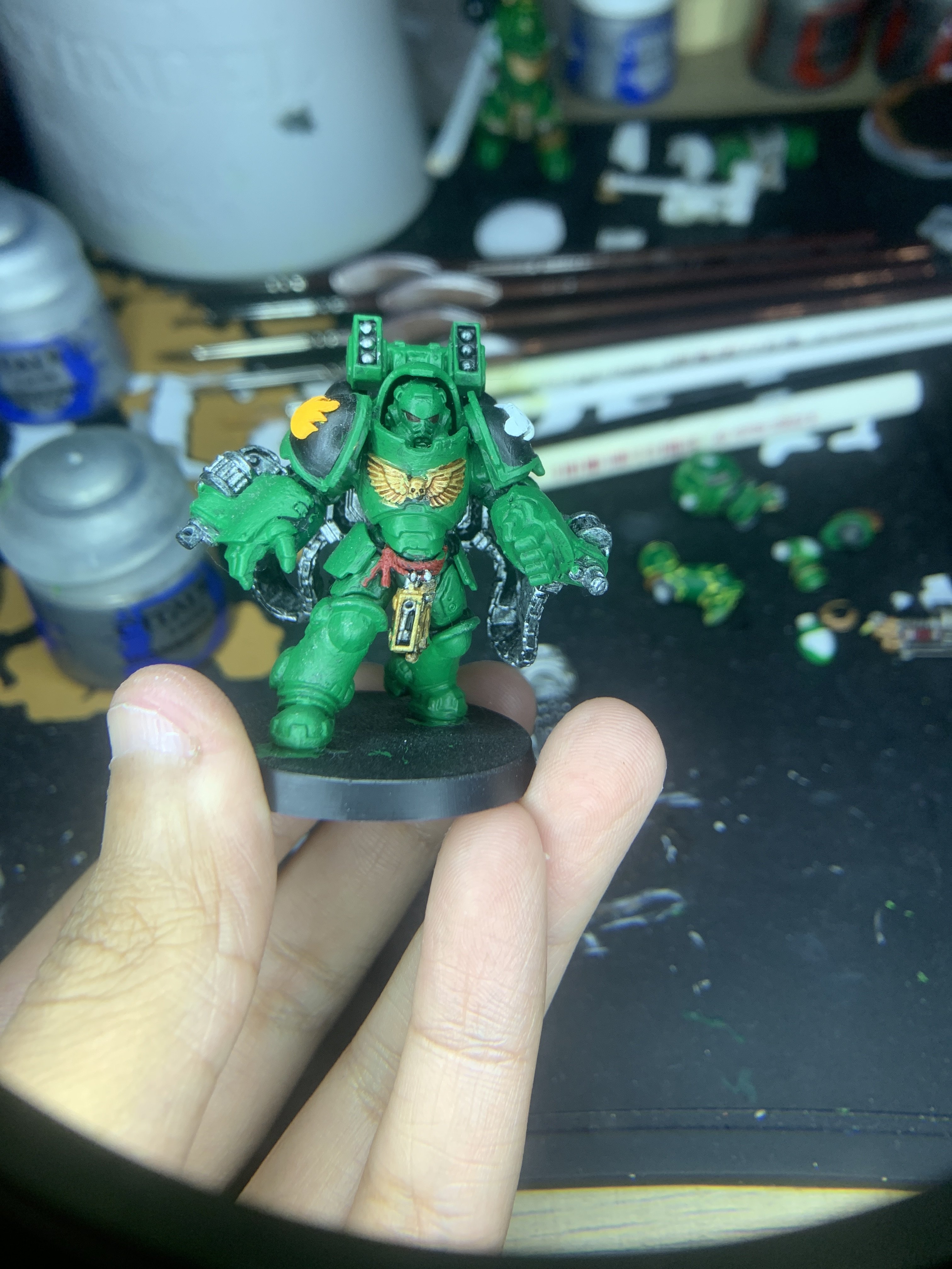 Mini 2: Primaris Aggressor: Salamander Chapter: Second Company (repaint)