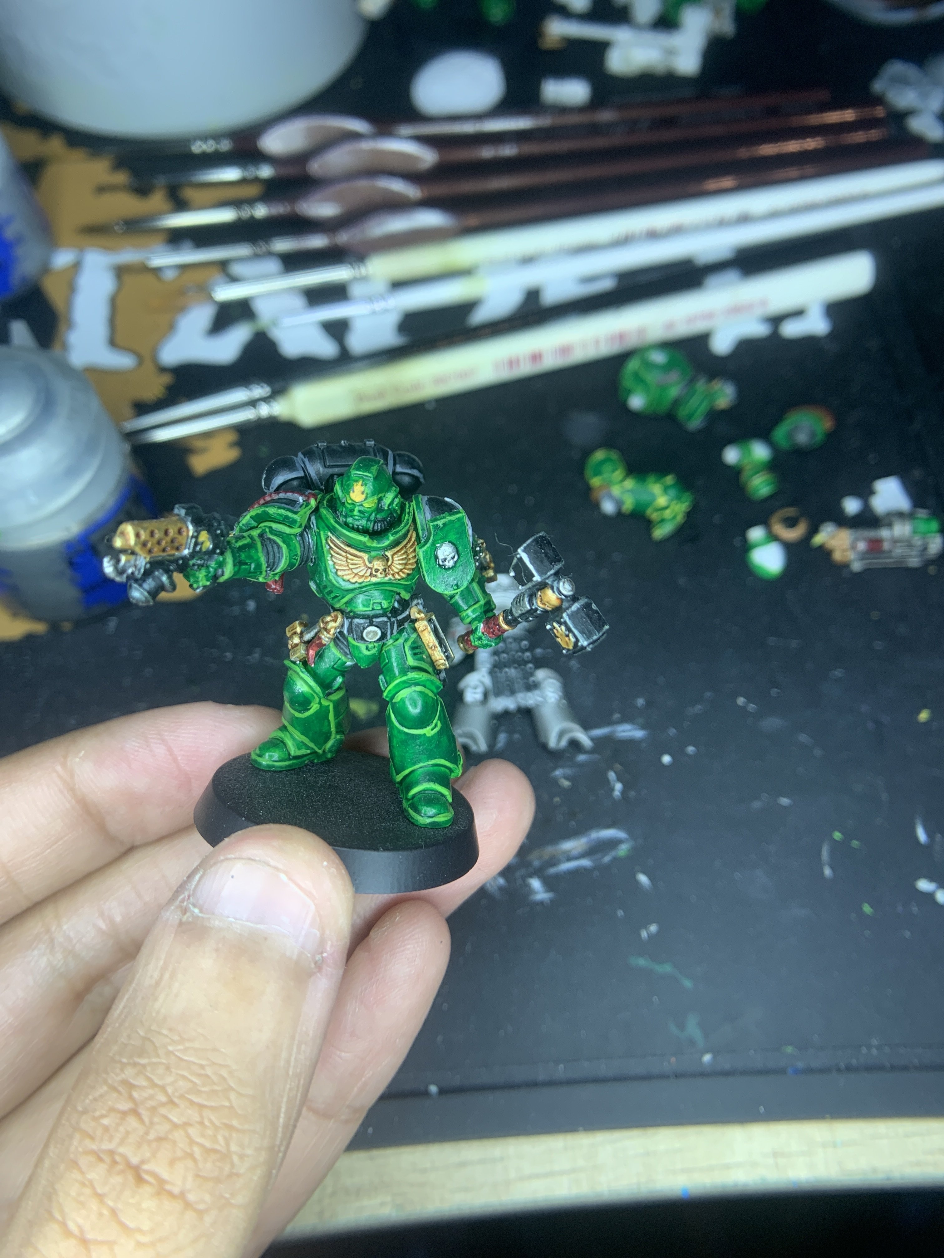 Mini 9: Primaris Intercessor Sergeant: Salamander Chapter: Second Company