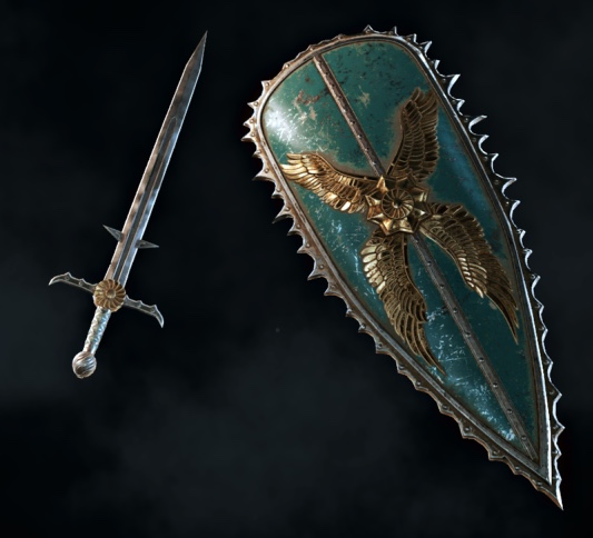 Wingbreaker Longsword and Kiteshield